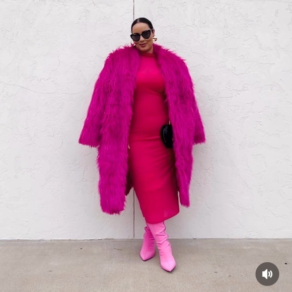 Eloquii NWOT Pink Neoprene Over the Knee Boot - Picture 1 of 13